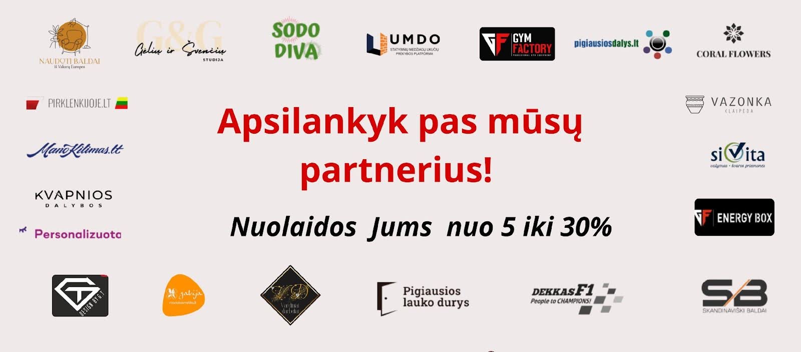 Partnerių nuolaidos